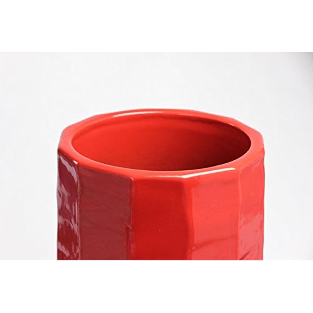CtoC JAPAN Select Shigaraki Ware Umbrella Stand M269RD Pottery Width 17cm x Depth 17cm x Height 45cm Red Glaze Umbrella Stand Stylish Pottery 4510542202306