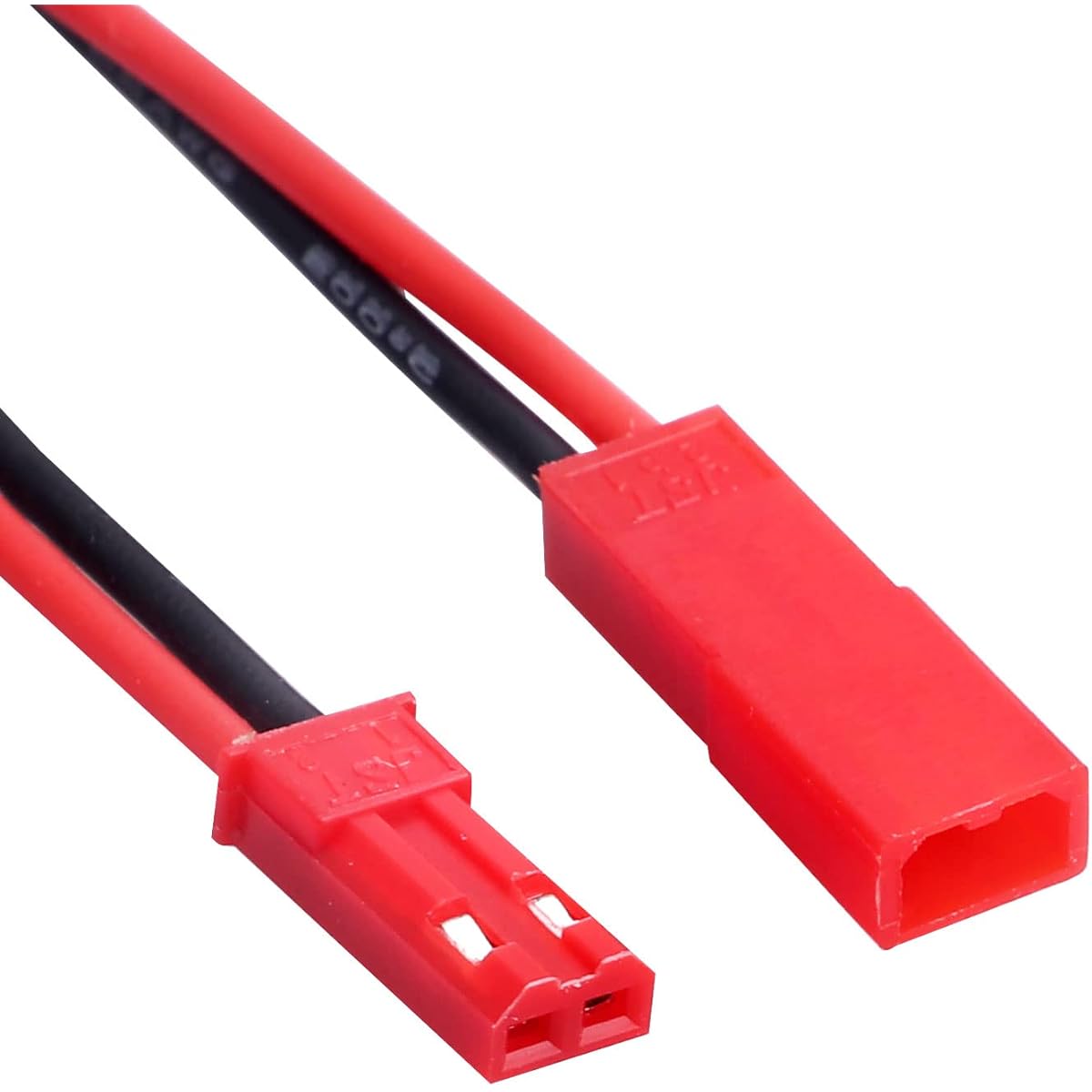Hobbypark RC JST Connector Plug 2 Pin Male Female 22 Gauge with Silicone Cable Wire for RC LED Lamp Strip Battery Motor Fan ESC 10 Pairs