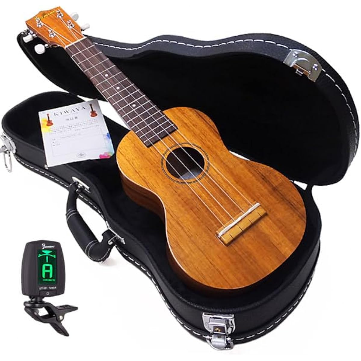 Famous FS-5G Hard Case, Famous Tuner Set, Japanese Soprano Ukulele (Made in Japan for your peace of mind) (Gorgeous tone) (u)