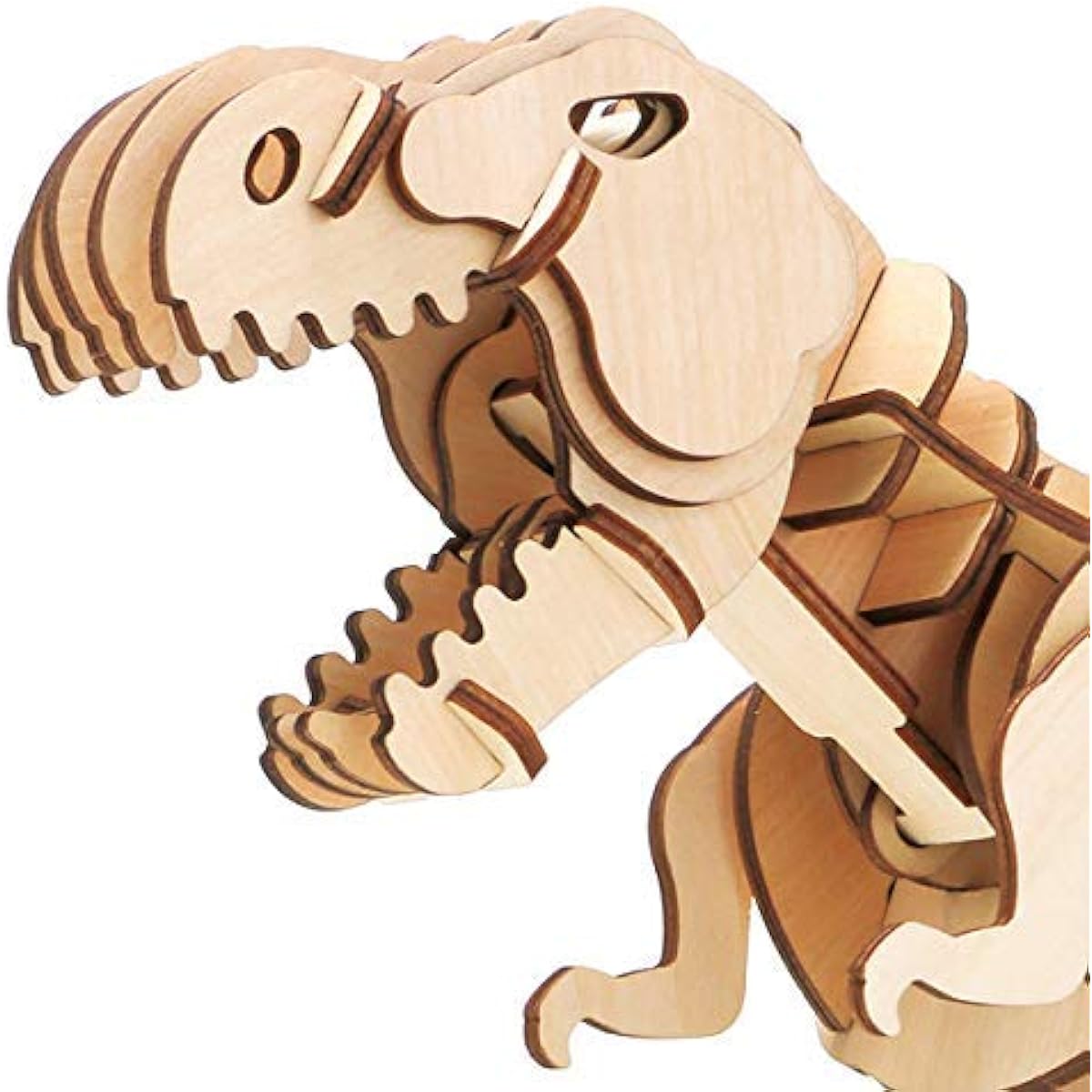 Tsukurunsu® [Official Japanese sales/Japanese instruction manual included] Robotime Battery Operated 3D Wooden Puzzle Dinosaur Series (D200 Tyrannosaurus (Large))