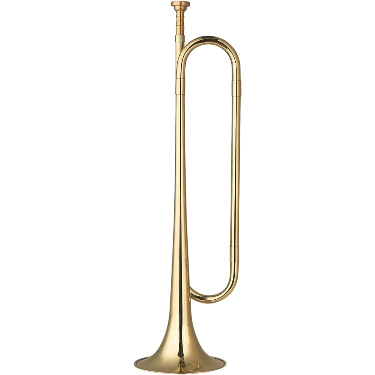 Brass tuber call gold plated trumpet cavalry hole with mouthpiece instrument for beginners