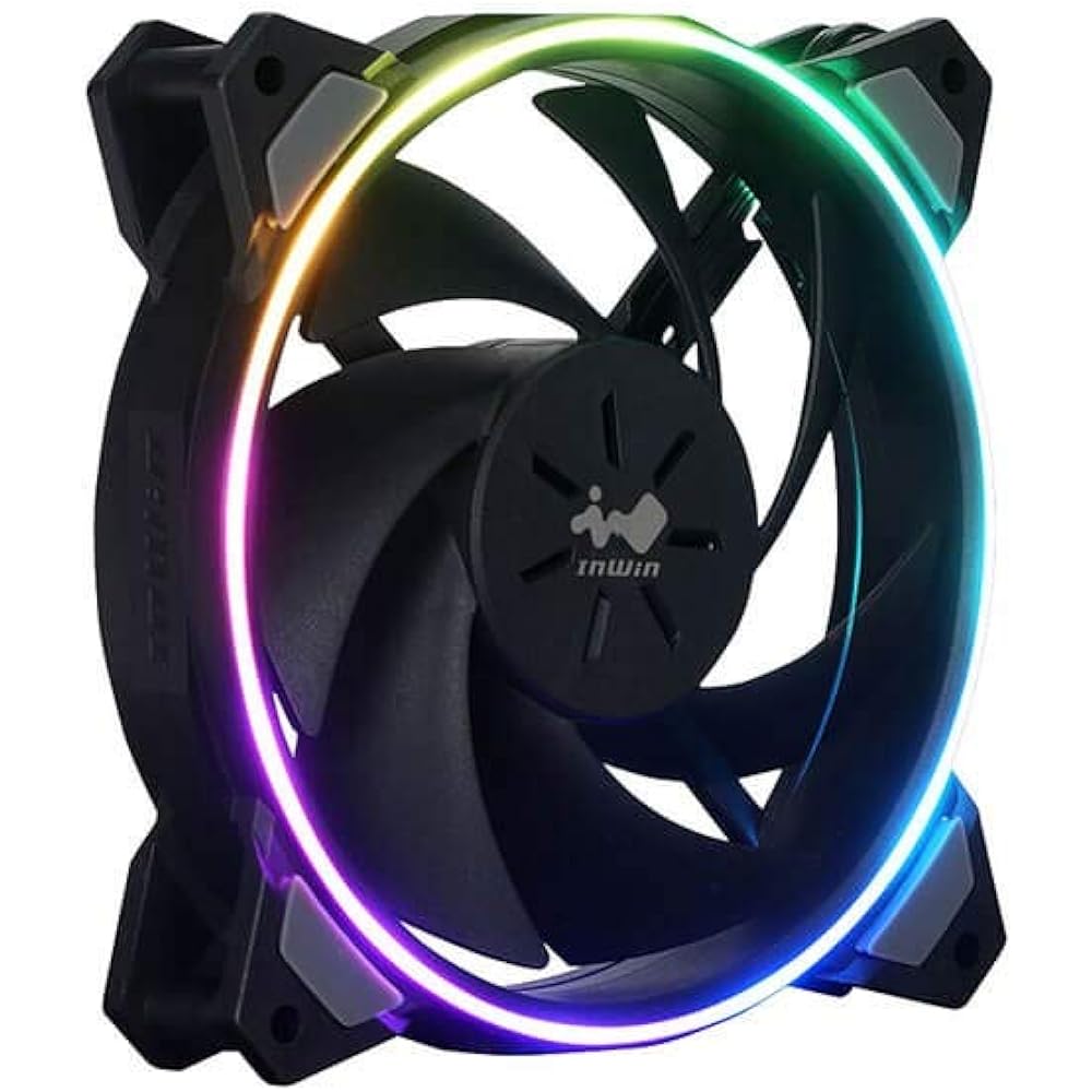 IN WIN Addressable RGB Lighting Compatible 120mm Case Fan Sirius Loop ASL120 3 Pack [ASL120FAN-3PK]