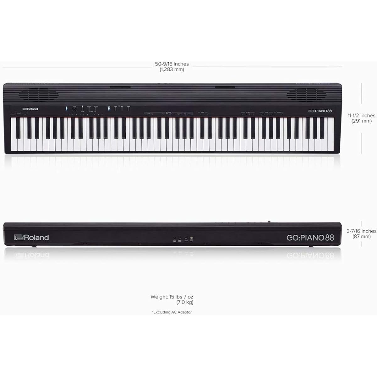Roland 88-key electronic keyboard GO PIANO 88 (with stereo headphones)
