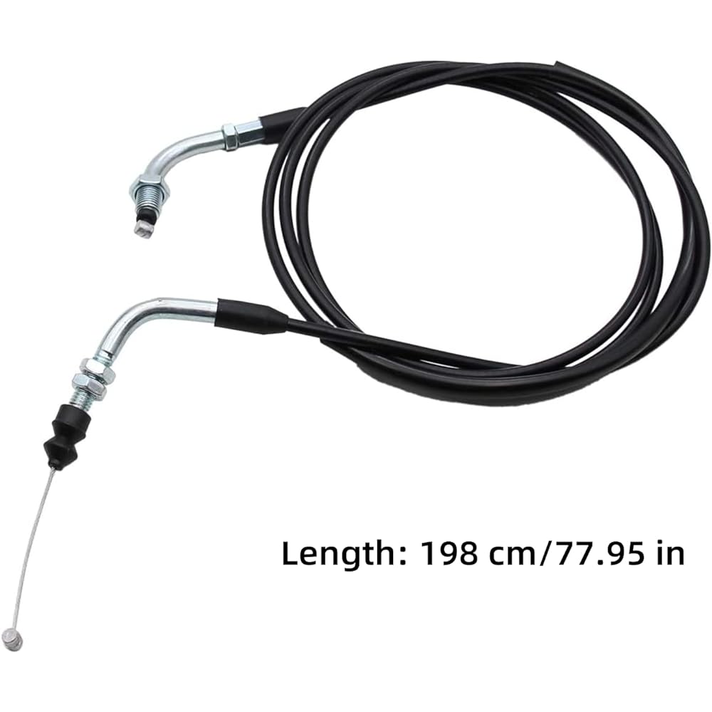 GY6 Torsion Handle Throttle Cable ATV Throttle Cable Accelerator Cable Throttle Torque Cable Compatible with 49cc-150cc QMB139 157QMJ Moped (Cable: 78 inch)