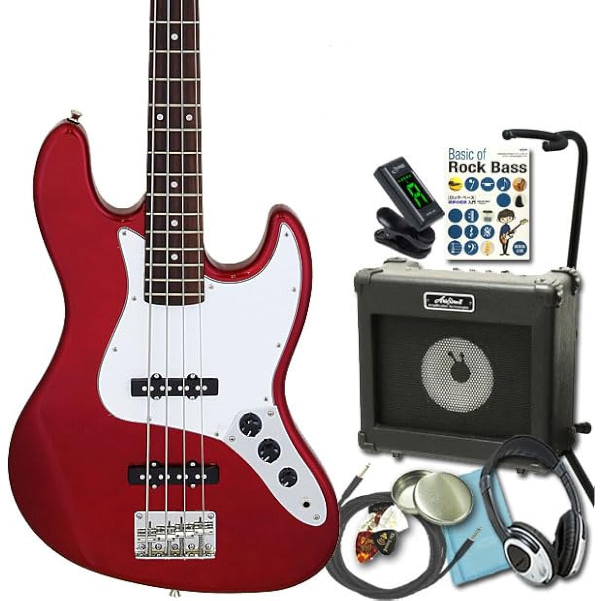 Bass Beginner's Guide Legend LJB-Z CA Legend Jazz Bass Type 13-Piece Electric Bass Set