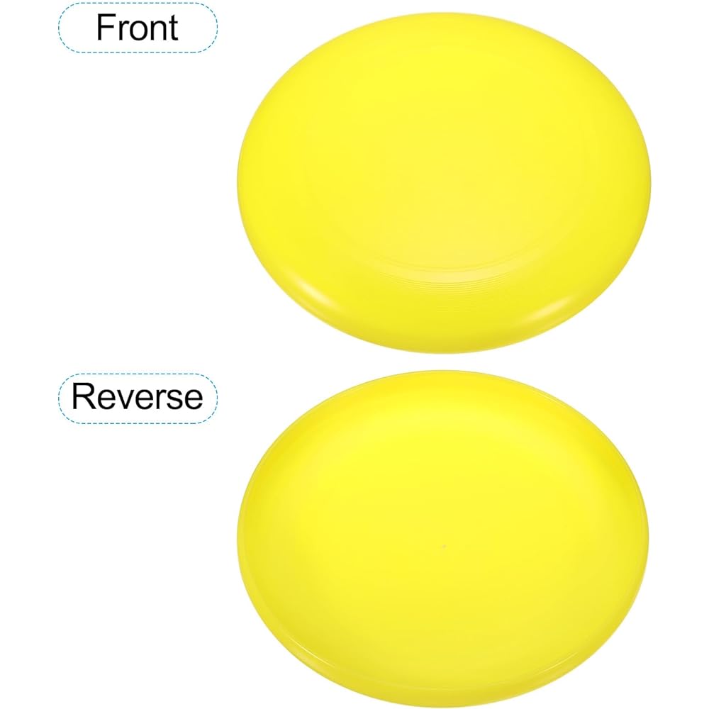 PATIKIL Flying Disc 10.8" 175g Set of 2 Sports Training Disc Backyard Lawn Beach Outdoor Park Yellow