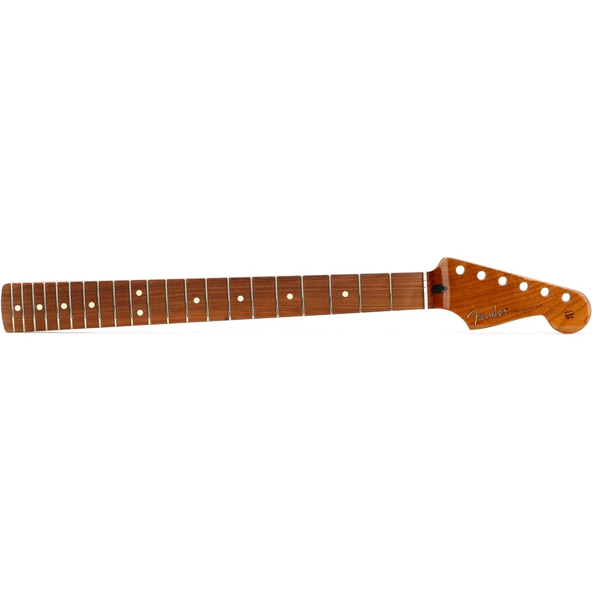 Fender Guitar Replacement Neck Roasted Maple Stratocaster Neck, 21 Narrow Tall Frets, 9.5", Pau Ferro, C Shape