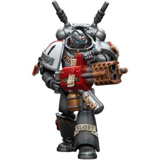 JoyToy Warhammer 40K Space Marine Genuine Licensed 1/18 Grey Knights Interceptor Squad Interceptor with Incinerator Action Figure