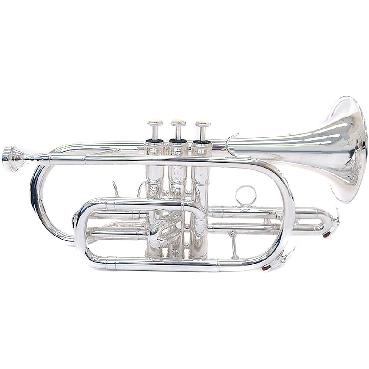 PLAYTECH Cornet Silver Plated Finish with Case Silver PTCR200S