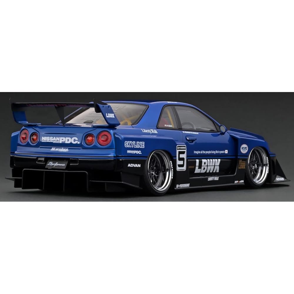TK.Company ignition model 1/18 LB-ER34 Super Silhouette SKYLINE Blue/Black finished product IG2705