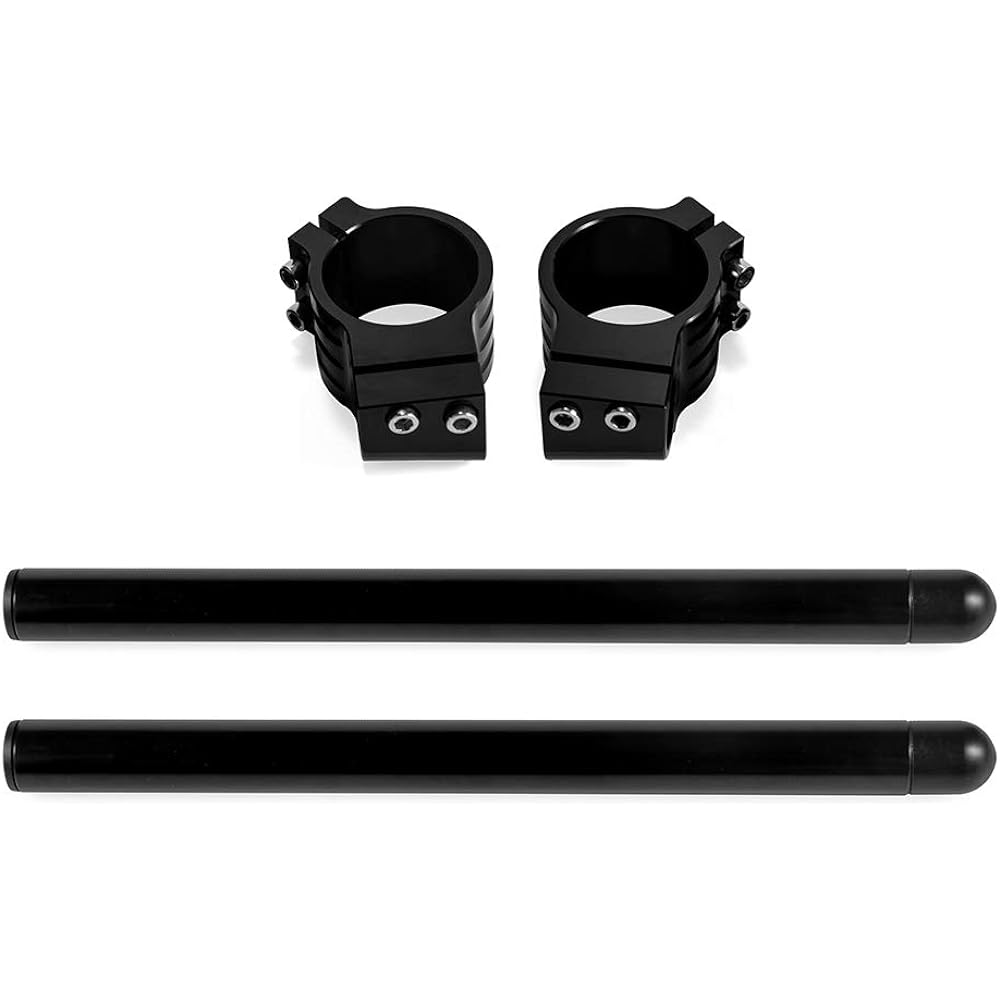 MOTO4U Motorcycle 47mm Aluminum Separate Handlebar Clip-on Fork Handlebar Black