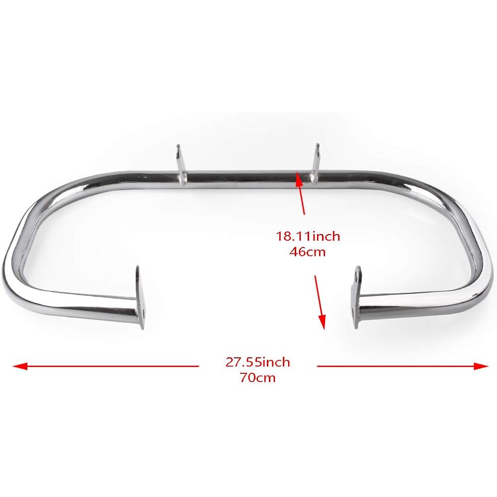 Marofusa Engine Guard Bar Crash Bar Silver Plated Protector SUZUKI VL800 2001-2011 C50 2005-2011 M50 2005-2010 Compatible