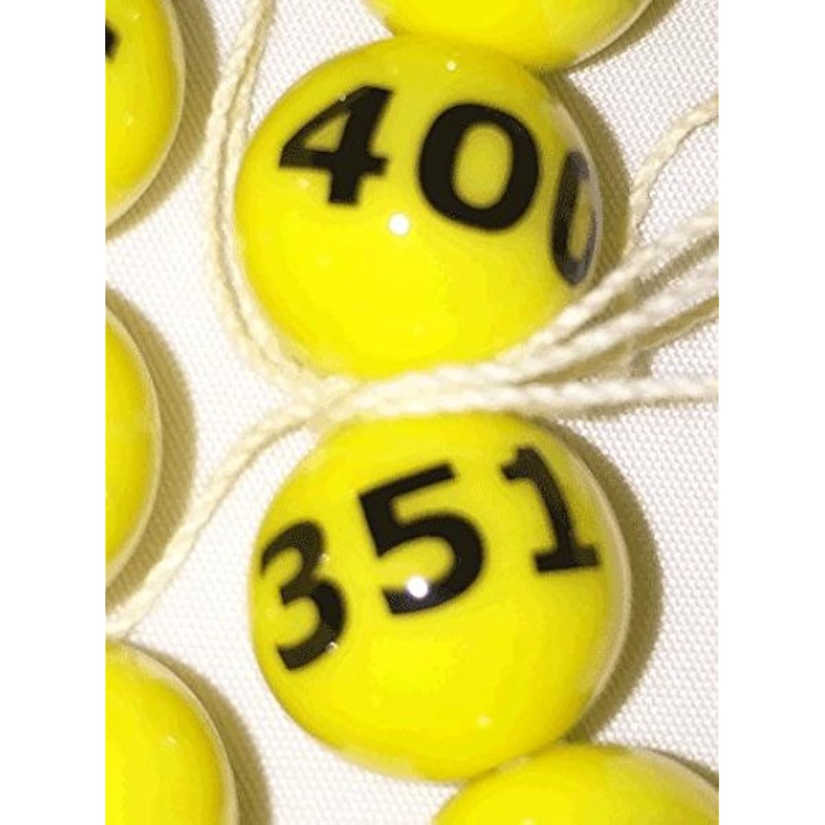 Printing [Numbered lottery balls, yellow (351-400), set of 50] Garapon lottery machines, lottery balls for lottery machines, lottery balls for Garapon lottery machines, lottery balls for Garagara lottery machines, Japan VCS Co., Ltd. nationwide