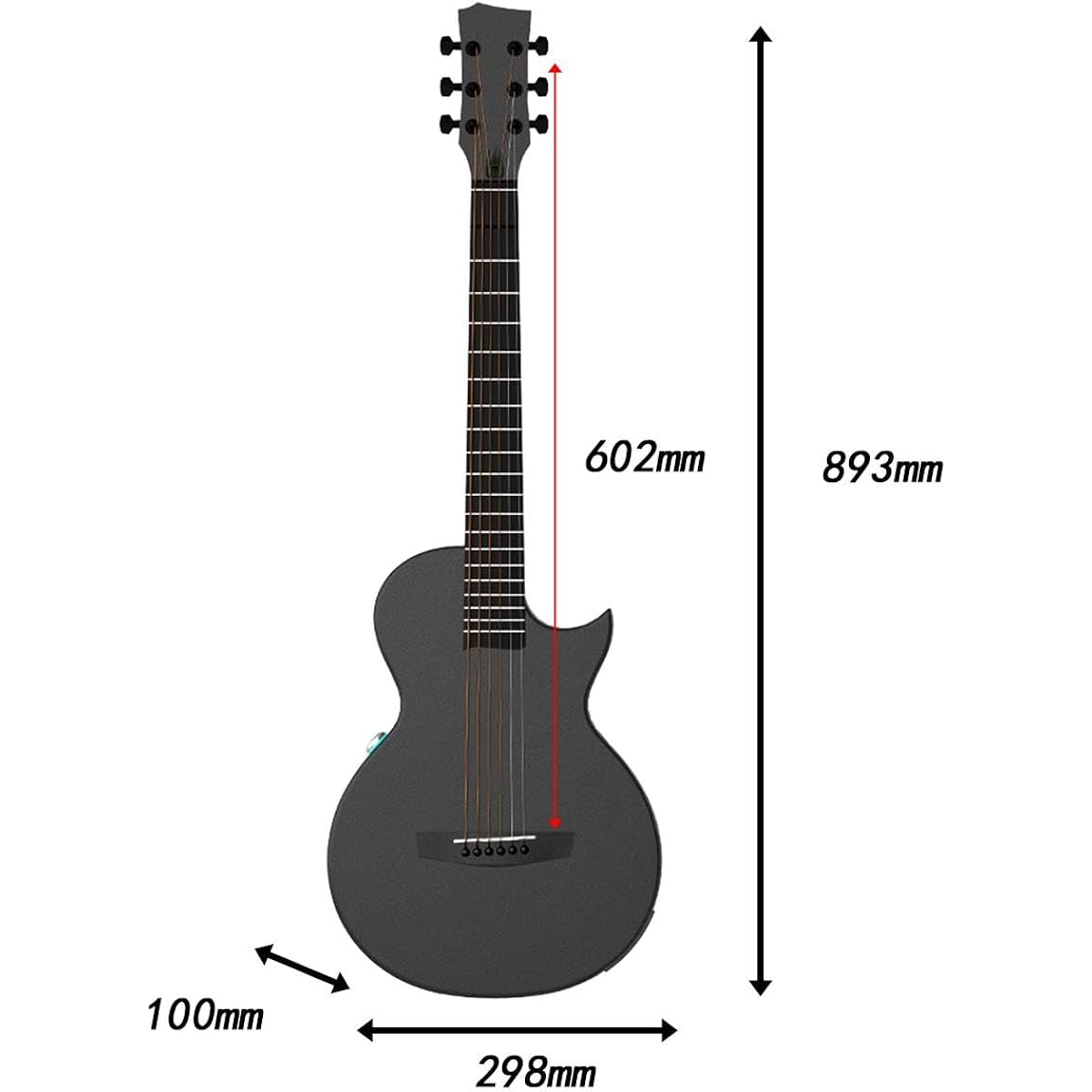 Tadill Acoustic Guitar, Acoustic Electric Guitar, 35 Inch with Guitar Bag, 6 String Acoustic Guitar for Travel, Beginners, Kids, Teens, Black