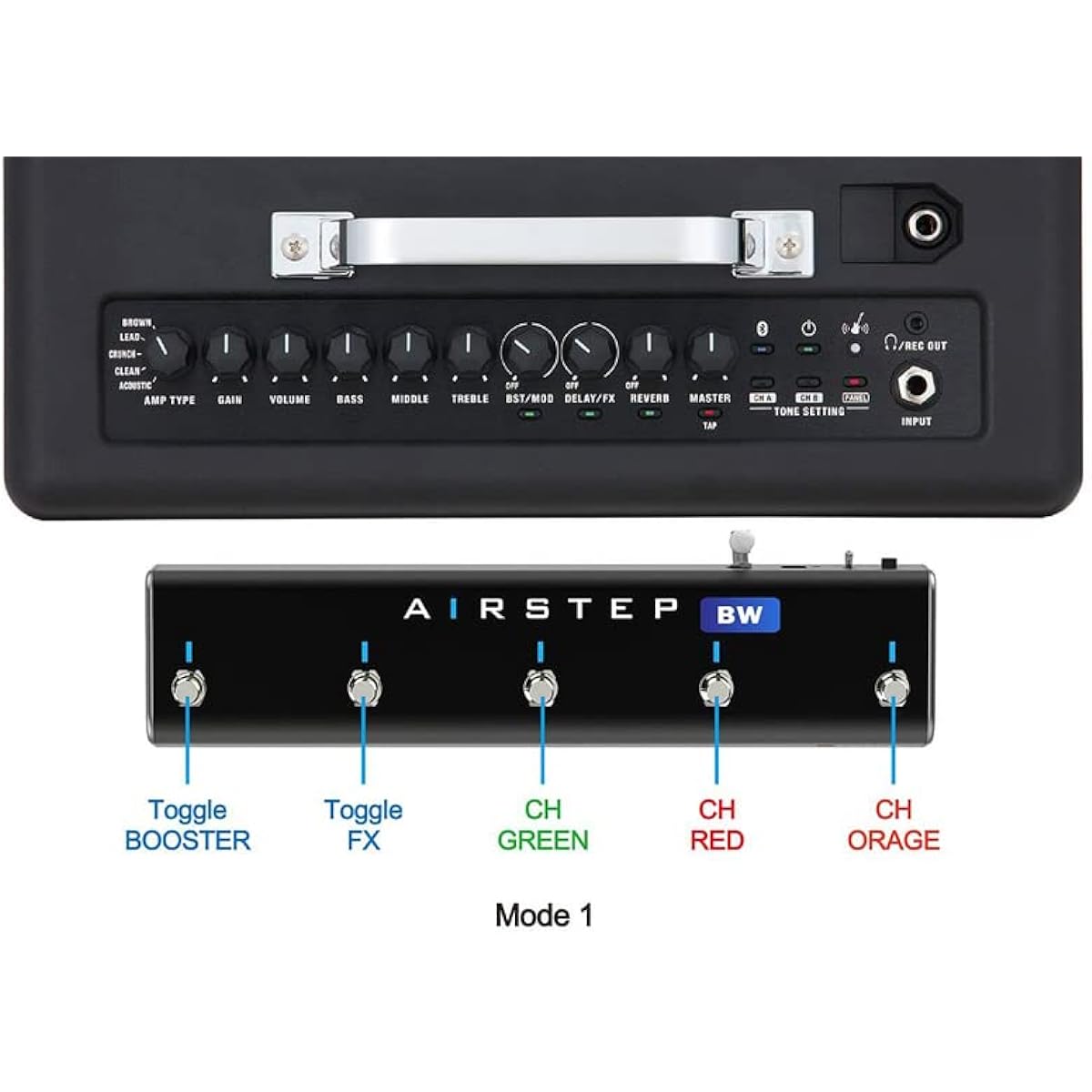 XSONIC/AIRSTEP BW Edition Wireless Footswitch KATANA-AIR/WAZA-AIR dedicated footswitch