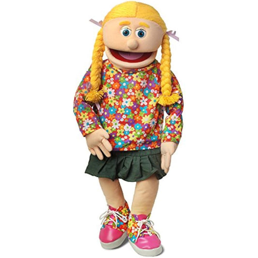 30" Cindy Peach Girl Professional Performance Puppet with Removable Legs, Full or Half Body