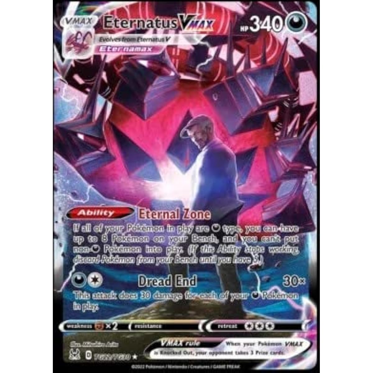 Pokemon Eternatus VMax TG22 Trainer Gallery Lost Origin Full Art Holo Foil Card