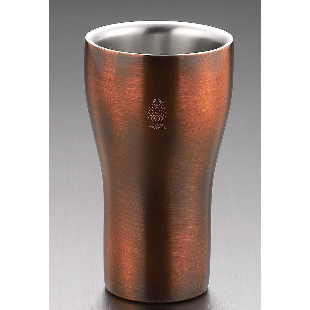 Tamahashi Tumbler Copper Plated Bronze Finish 300ml 18-8 Stainless Steel W Structure TM-048