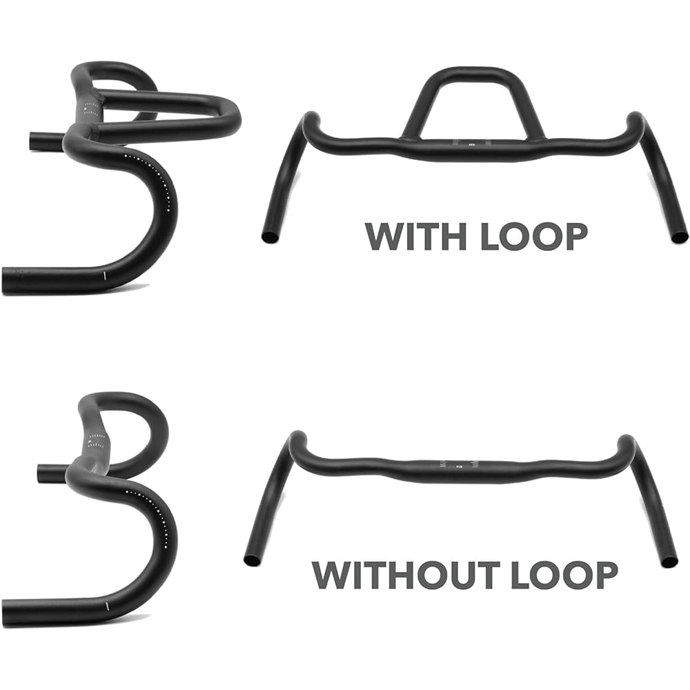 REDSHIFT Kitchen Sink Bike Drop Bar Handlebar for Road Bikes, Bicycle Gravel Handlebars, Aluminum, Cycling Gear Biking Accessories (50cm-Without Loop)