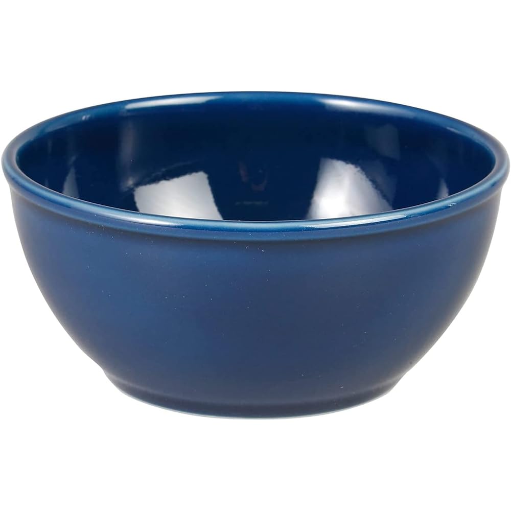 Nishikai Pottery Hasami Ware "Common" Tableware Set for 2 People Living Alone 8 Piece Set Plate Dishes Salad Bowl Cereal Bowl Wedding Gift Dishwasher Microwave Safe Made in Japan Navy Blue 52081 21cm
