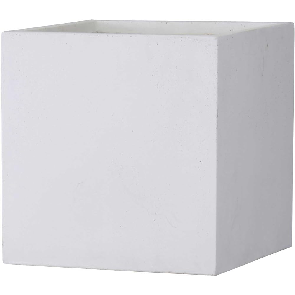 Green Pot Basque Cube 40cm Gray GA-0140GY