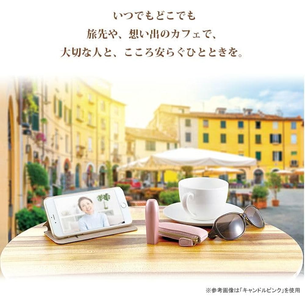 [Memorial Art Ohnoya] Soul Petit Pot Mini Urn Portable Eye Candle Pink Brass Mini Urn for Sharing Ashes Hand Memorial Service Mobile Pouch Pink