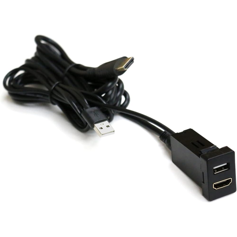 Fuji Electric Industry Bullcon USB/HDMI Extension Cable EOP-SP01TA Toyota Panel A Type (22.5mm x 33.0mm) [USB and HDMI terminals installed on vehicle switch panel]
