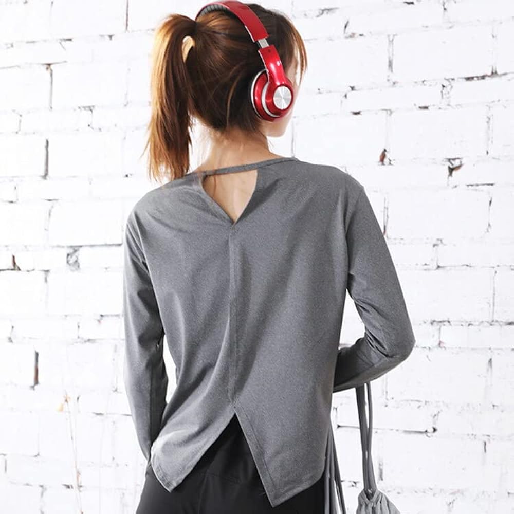 [DAYCLOSET] Women's Yoga Wear, Top and Bottom Set, Long Sleeve Tops, Leggings, Quick Drying, Stretchy, Thin yoga109