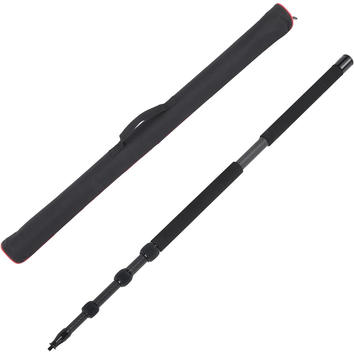 Microphone Boom Pole, 4 Section Microphone Boom Pole 3.12m Microphone Extension Boom Carbon Fiber Microphone Boom for Home Office