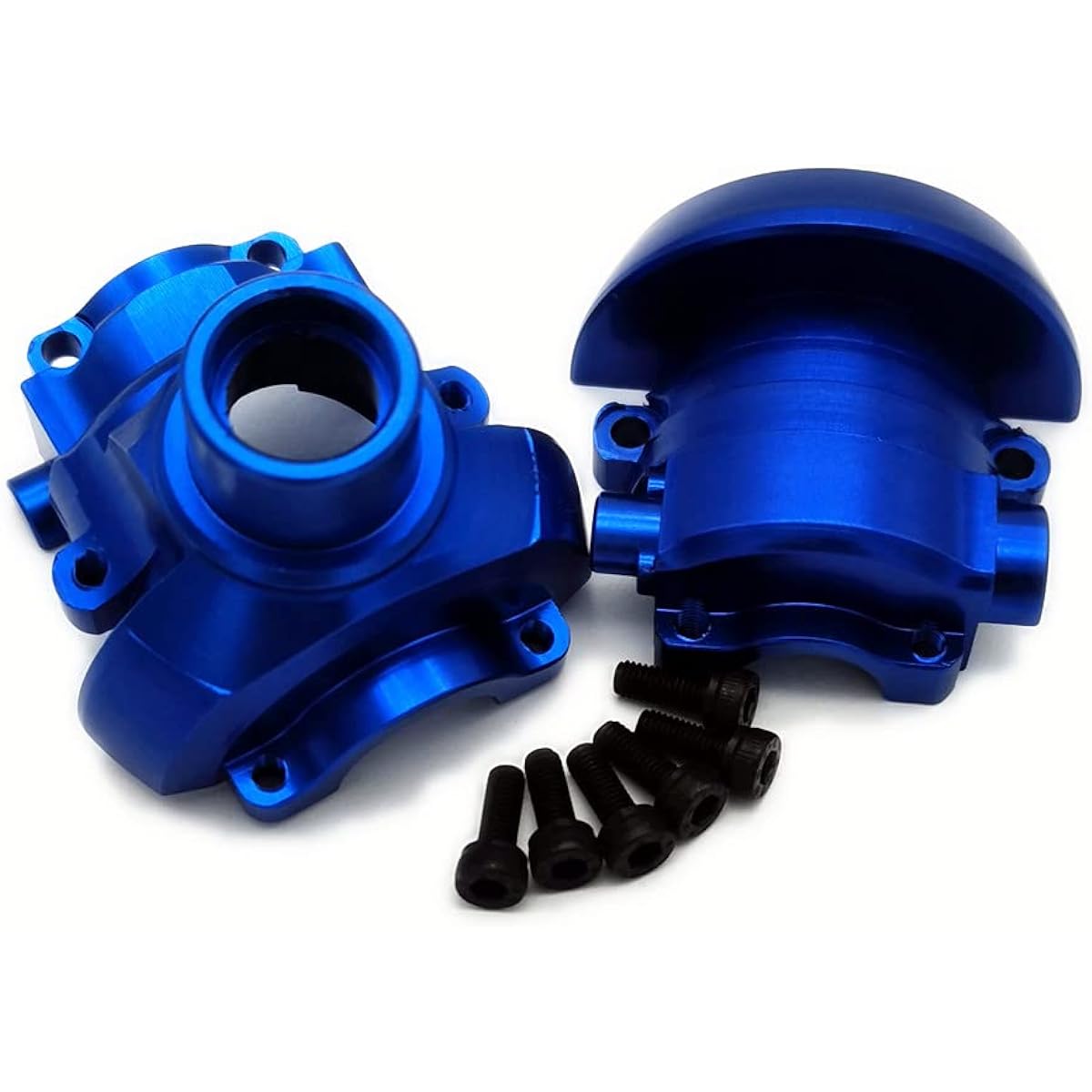 CrazyRacer Aluminum Outer Differential Case for 1/10 RC Car Summit 5680 Upgrade Parts - 1 Set Blue