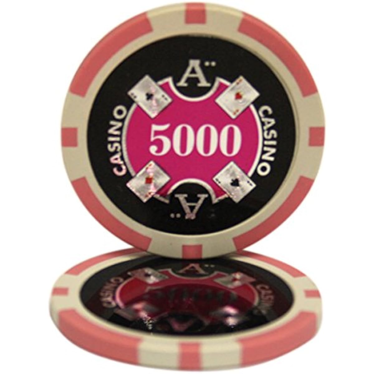 50 $5000 Ace Casino Clay Composite 13.5 Gram Poker Chips