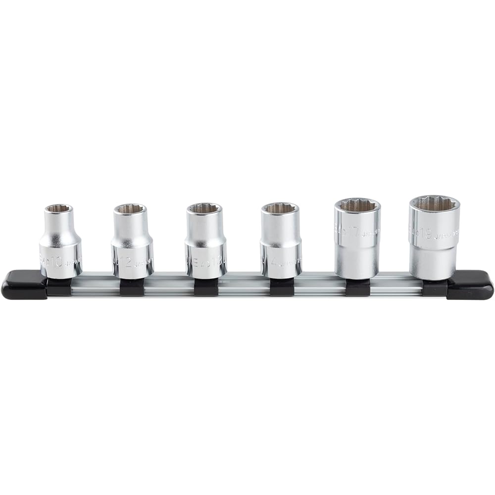TONE socket set (hexagonal, with holder) HD412, insertion angle 12.7mm (1/2"), 12 items included