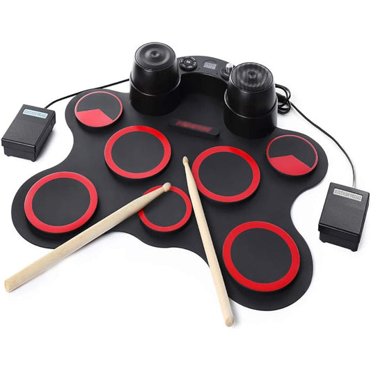 Electronic drum set, portable hand roll electronic drum, percussion drum, game drum, electronic drum, drum kit for adult and children performance