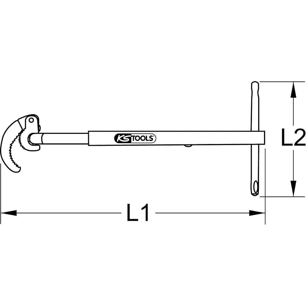 KS TOOLS Telescopic tap nut wrench 32-63mm 126.2000