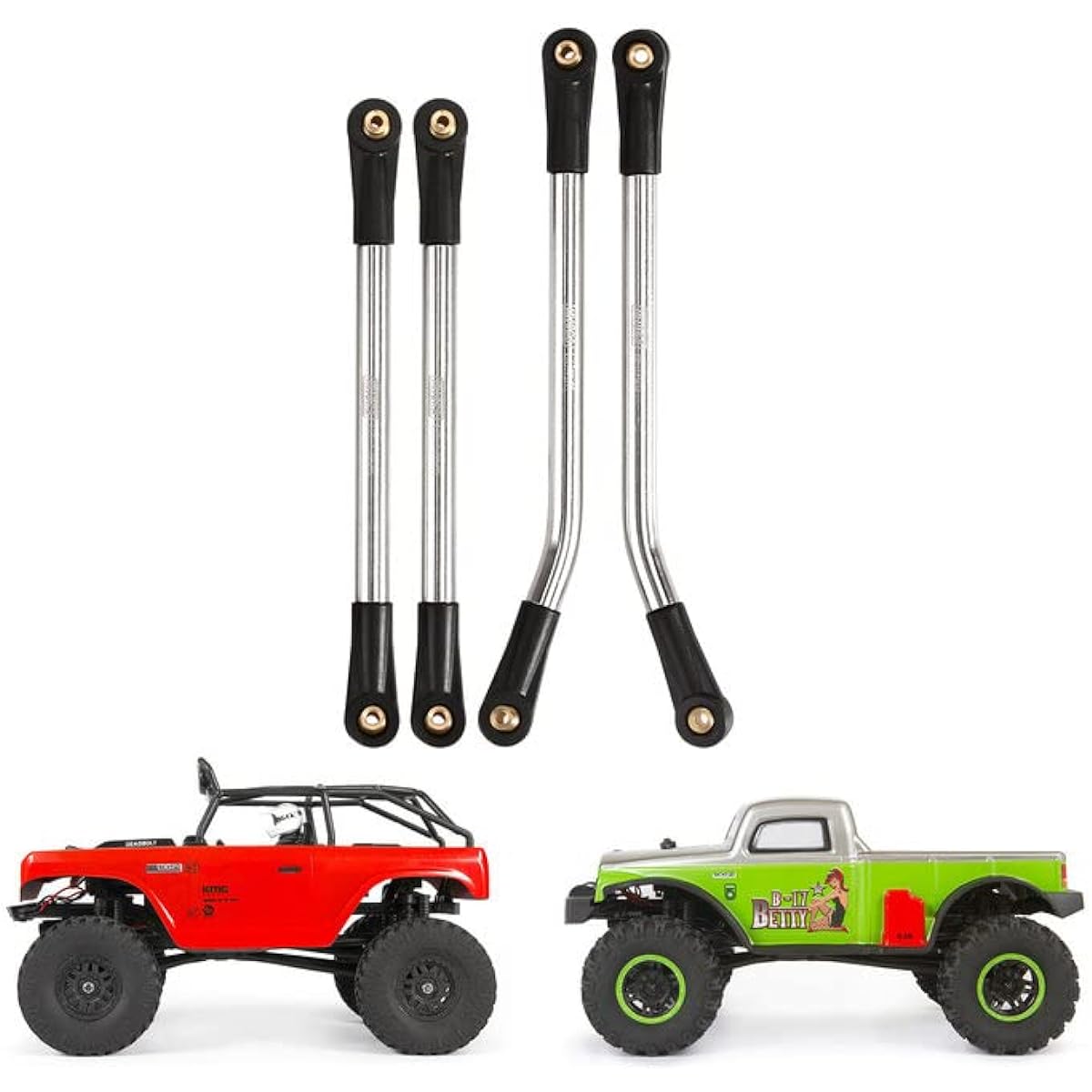 INJORA High Clearance Links - 4 Rear High Clearance Link Kit Axial SCX24 Deadbolt AXI90081 1/24 RC Crawler Car Upgrade Parts