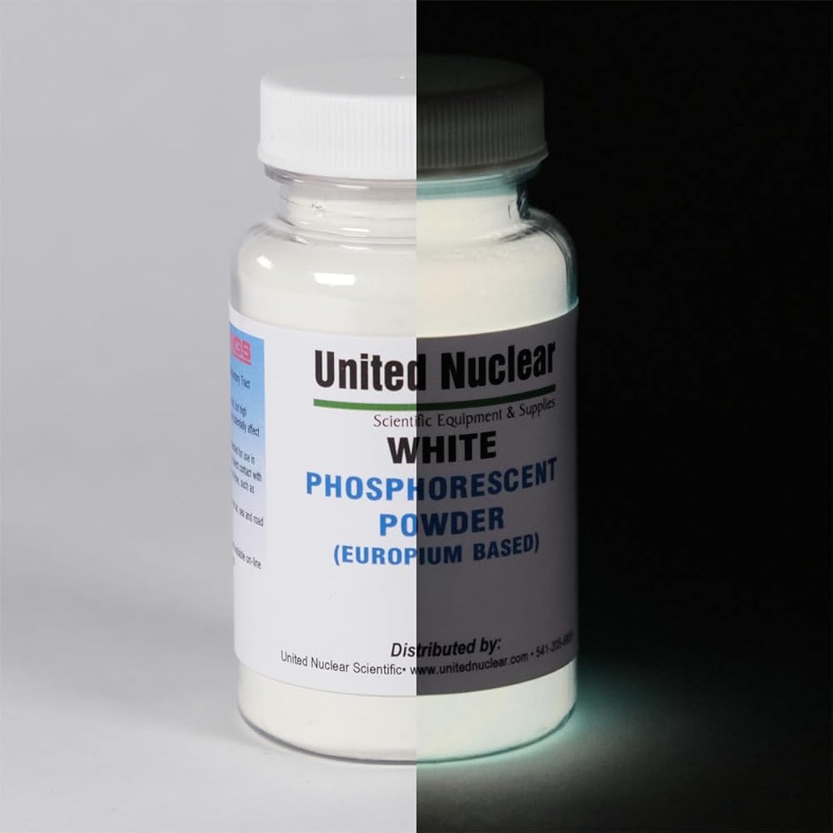 United Nuclear Glow in the Dark Powder - European Based Luminous Powder - White