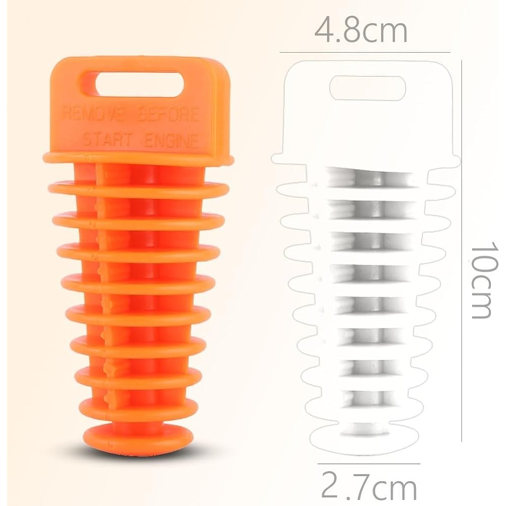 Dirt Bike Exhaust Plug, Muffler Exhaust Bike Wash Plug Motorcycle Dirt Bike 2/4 Stroke ATV Quad Exhaust Silencer Wash Plug Kit (Color: Orange) Dirt Bike Exhaust Plug