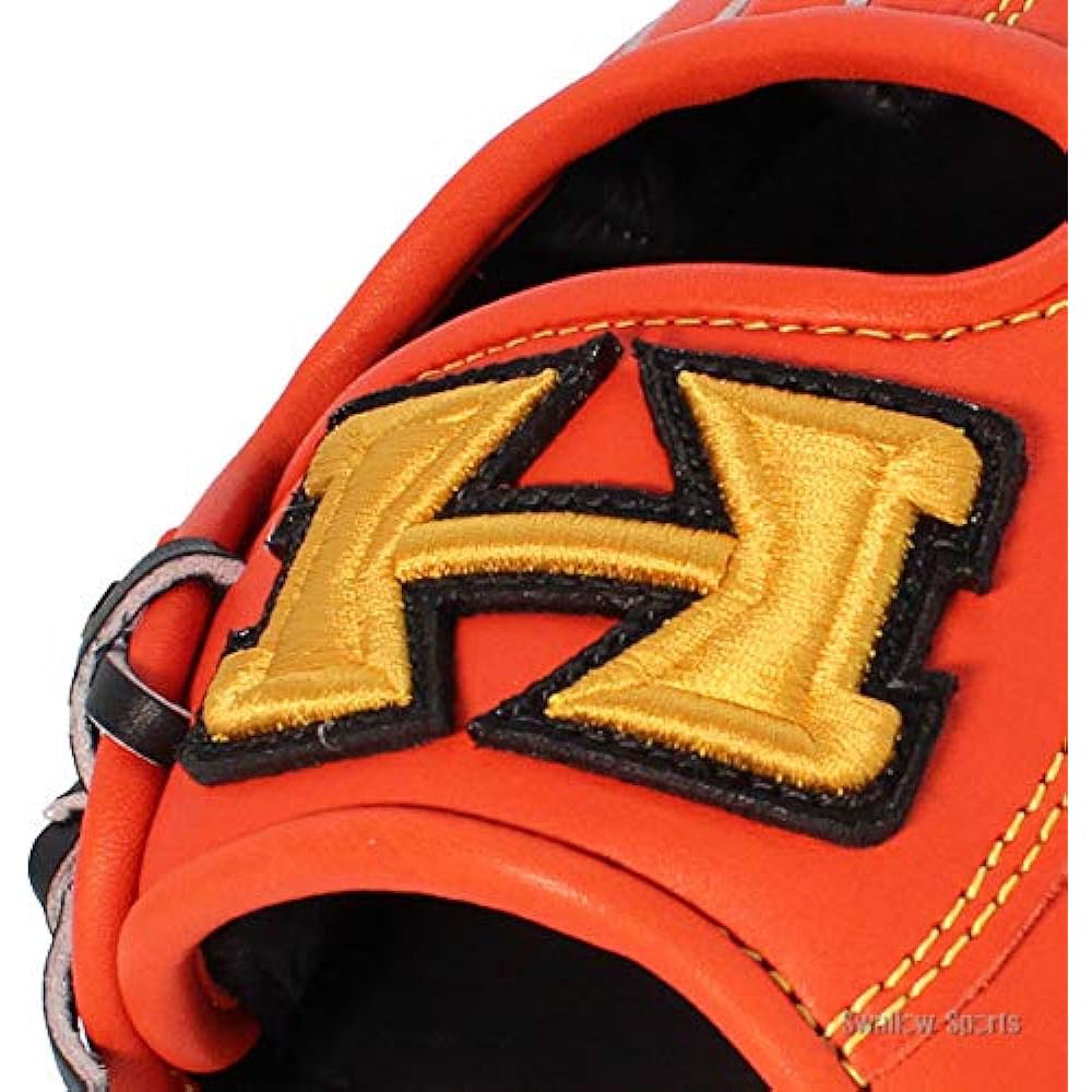 Hi-GOLD Compatible with J ball, boys' softball glove Rookies series M-L size RKG-1820 F Orange x Black LH (for right-handed pitcher)