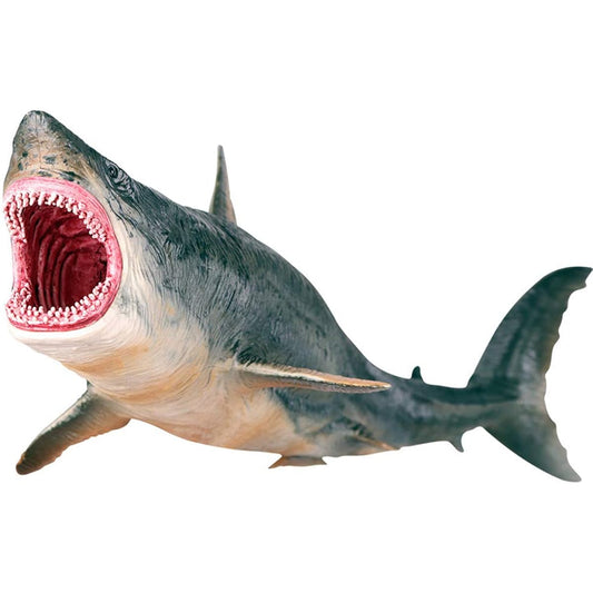 EOIVSH Big Shark Toy Megalodon, Plastic Assorted Marine Animals Shark Figurines Realistic Sea Creature Toys Figures Collection Gift, Bath Toy, Cake Topper