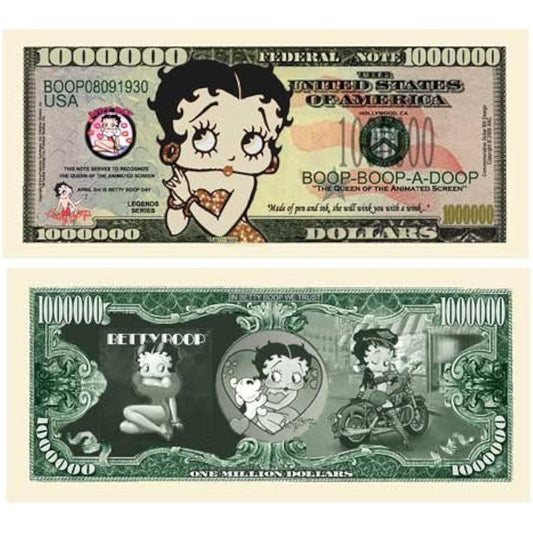 (10) Betty Boop million dollar bill