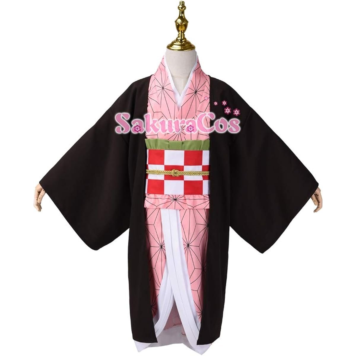 [sakuracos] Instant Delivery Demon Slayer: Kimetsu no Yaiba Nezuko Kamado Children's Kimono Cosplay Costume Halloween Christmas Uniform Adult Anime Cosplay Event