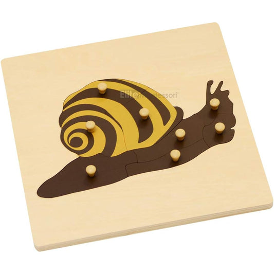 (Yellow and Brown) - Montessori Snail Puzzle
