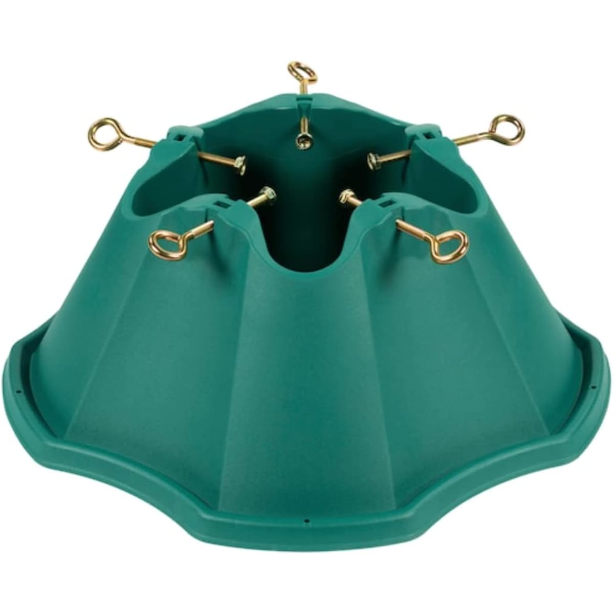 Rocky Mountain Goods Christmas Tree Stand for Live Trees with Water - Up to 10' Trees - 5 Secure Eye Bolts - Steel Spikes for Stability - 2 Gallons of Easy Watering - Set Up a Real Tree in Minutes