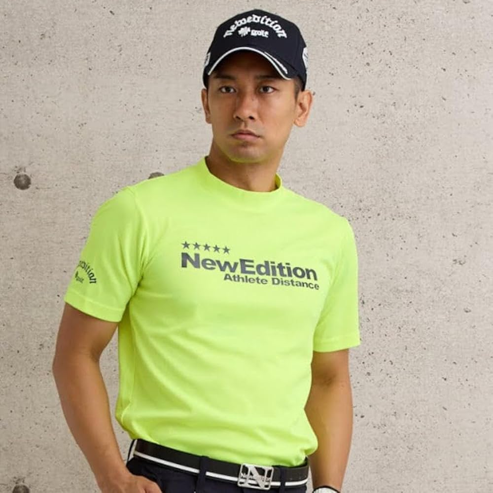 [NewEdition GOLF] Golf Wear Men's Backline Mock Neck Shirt High Neck Shirt Men's Quick Drying/Absorbent Sports Material Short Sleeve Shirt NEG-317-318-319-322