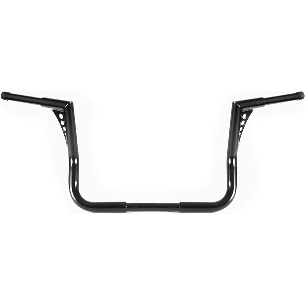 Krator 1.25" Black Handlebar Rise 12" - 1 1/4" Ape Hanger Bar Compatible with Harley-Davidson Electra Glide FLHT 1996-2022