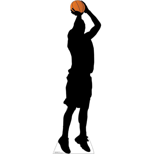 (Baskeball Player Shooting Silhouette) - Baskeball Player Shooting Silhouette - Advanced Graphics Life Size Cardboard Standup