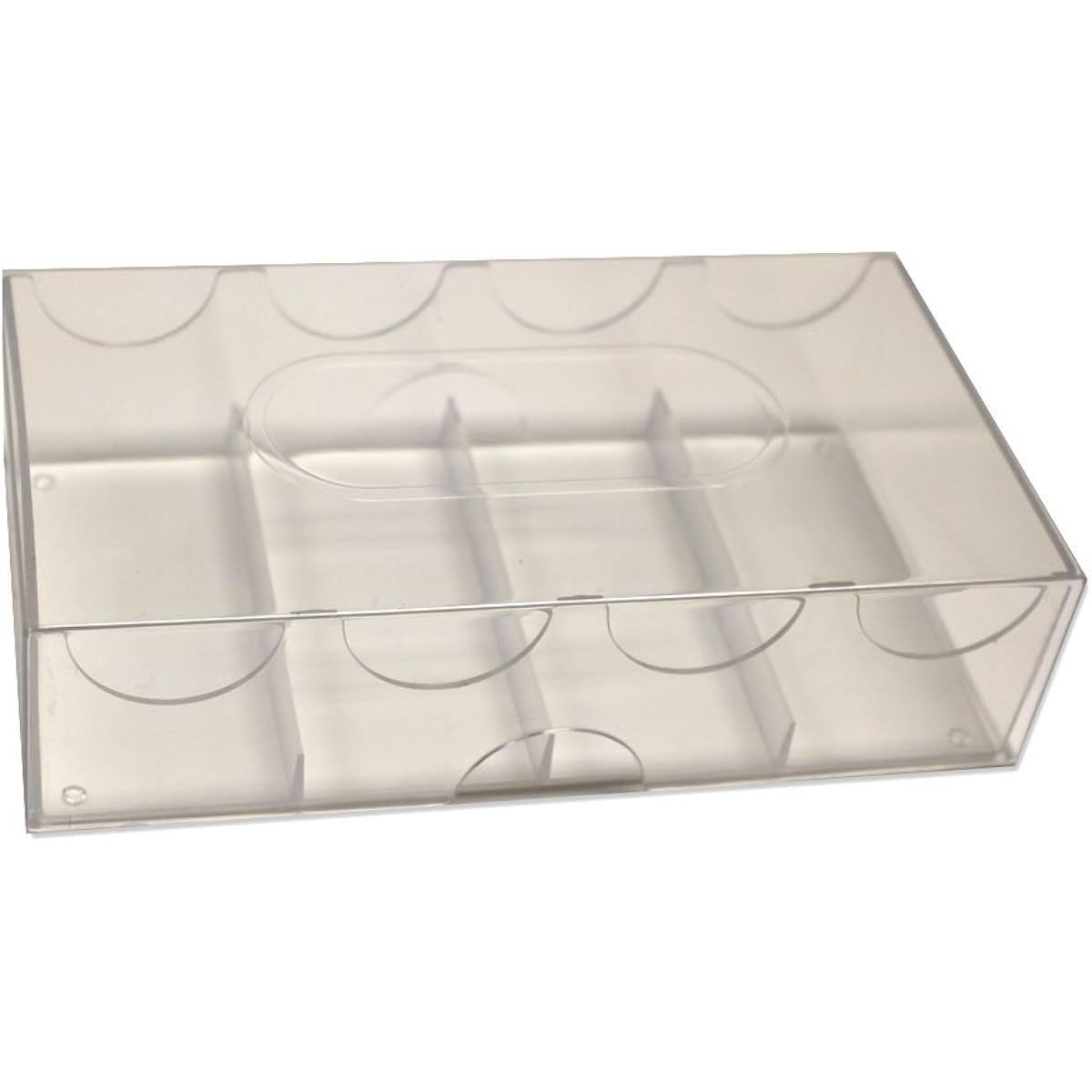 Plastic Poker Chip Storage Box with Cover - Holds up to 100 chips!