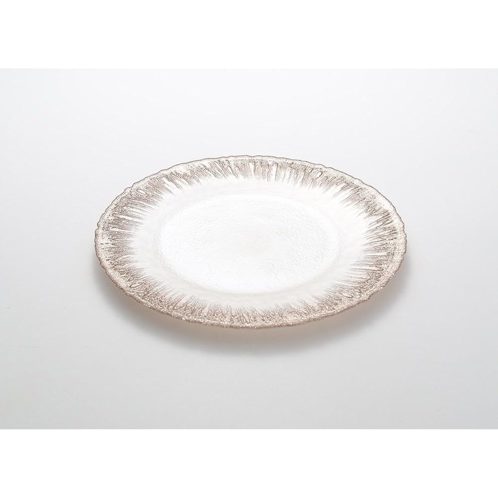 Vetro Felice Large Plate Western Tableware Plate White Pearl x Ginger 33cm Set of 4 Glass of Happiness Flash 349133