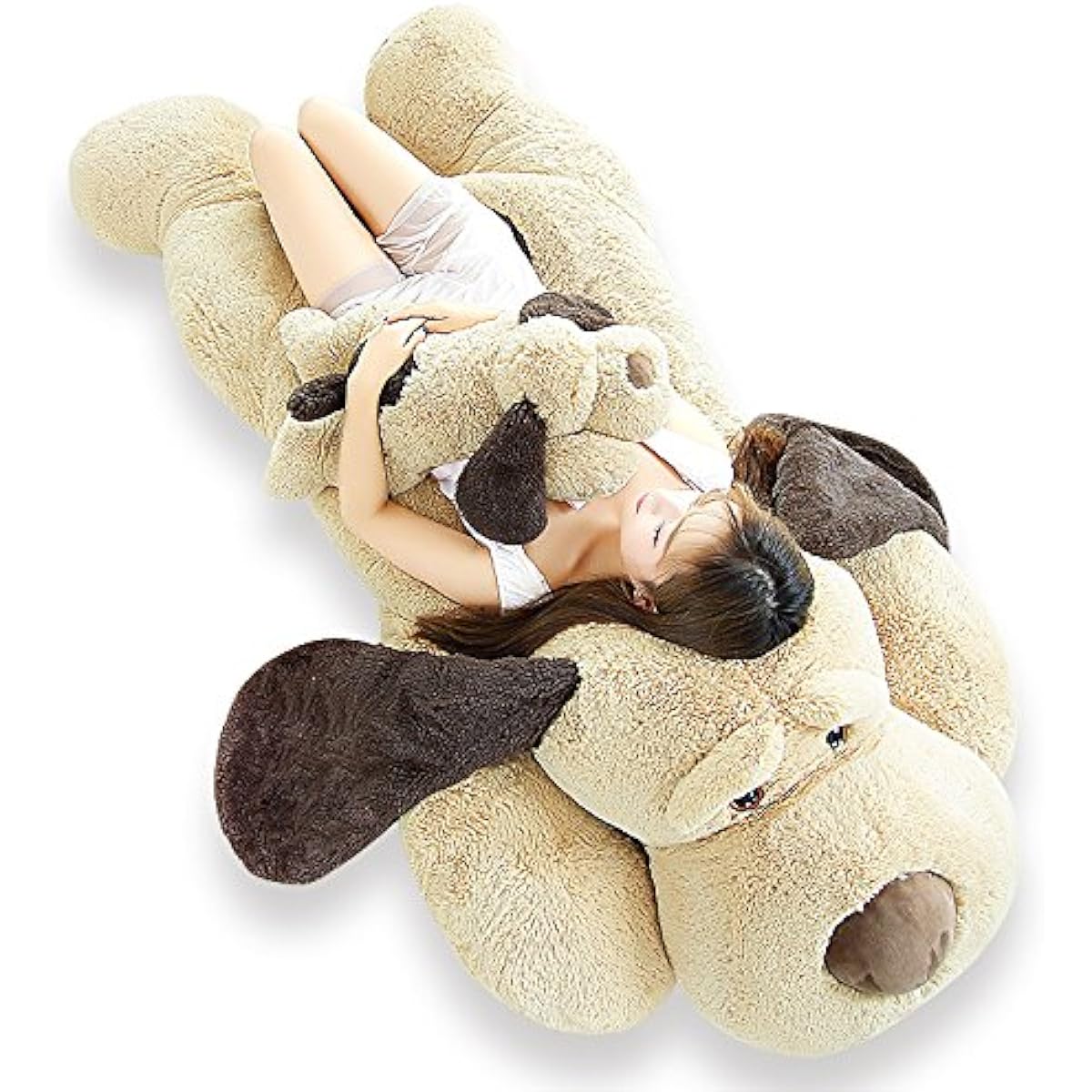 AMIRA TOYS Dog Stuffed Animal Large Stuffed Animal Extra Large Body Pillow Dog Healing Fluffy Pillow Interior Gift (180cm)