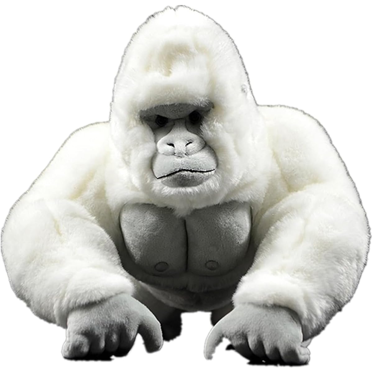 Realistic Albino Gorilla Stuffed Animal Plush Toy, 14.95 Inch Super Soft Realistic Albino Gorilla Plush Toy Animal Toy, Fun Kids Birthday Gift Decoration